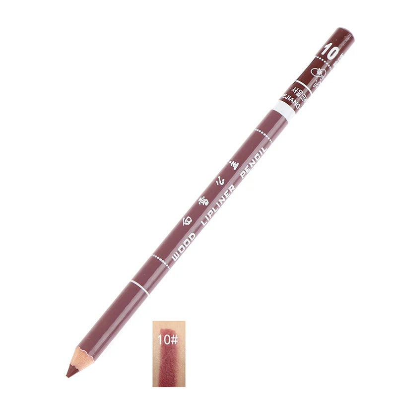 Professional Wood Lip liner Waterproof Lady Charming Lip Liner Soft Pencil Makeup Women's Long Lasting Cosmetic Tool 28Color