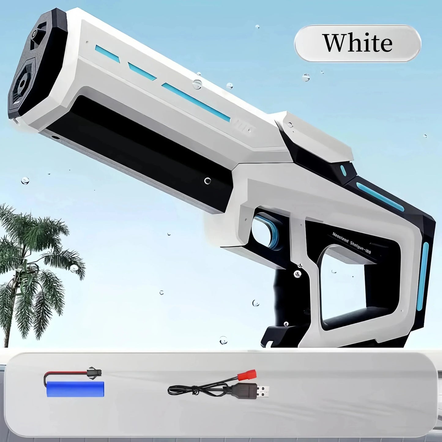 Pistola de agua eléctrica automática con absorción de agua, entretenimiento en piscinas de playa al aire libre, pistola de agua para adultos y niños