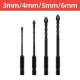 Cross Hex Tile Drill Bit For Glass Concrete Ceramic Tile Hole Opener Tungsten Carbide Hard Alloy Bits Set Tools 3 4 5 6 8 10 12mm