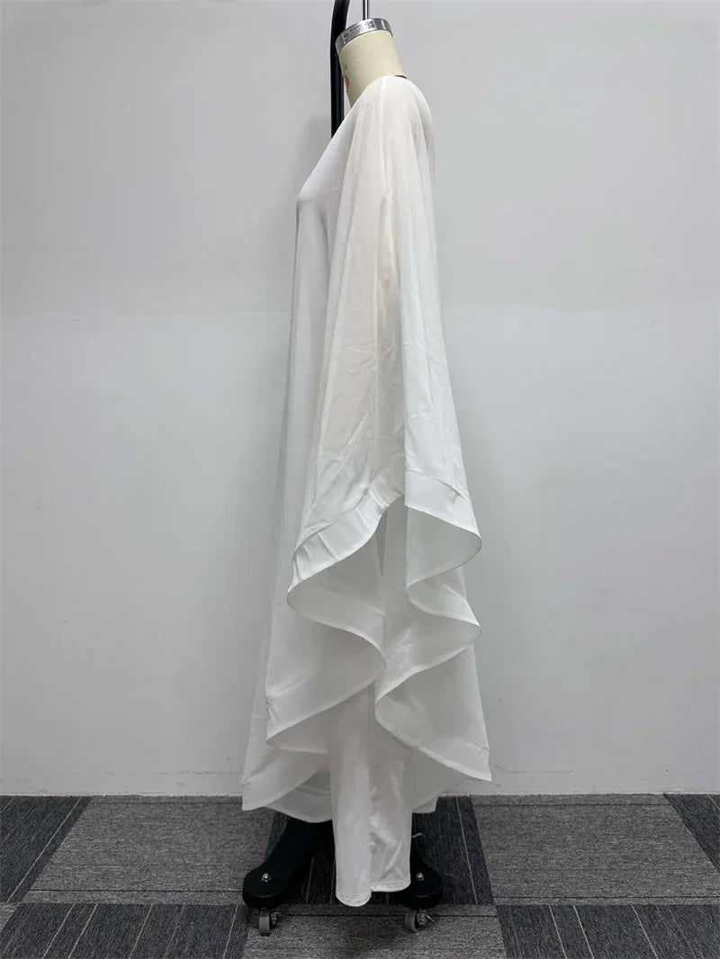 Elegant Chiffon One Shoulder Wide Leg Jumpsuit Women Club Party Birthday Outfits One Pieces Rompers Overalls Combinaison Femme