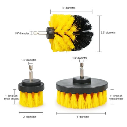 Escova elétrica Kit para limpeza do banheiro, banheira Broca, esfrega broca, 2 ", 3.5", 4 ", 5"
