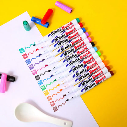 Montessori Magical Water Floating Student Painting Brush  Whiteboard Markers Pen Suspension Kids Educational Painting Pen Toys