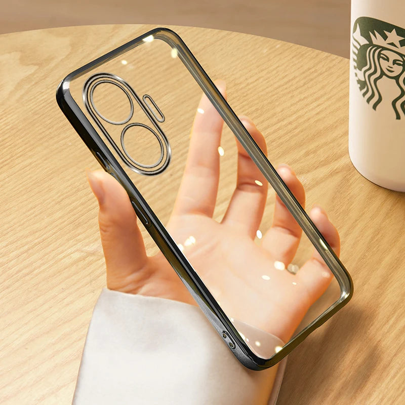 For POCO F7 Cases Ultra-thin Plating Silicone TPU Case For Redmi Turbo 4 Pro F7 Ultra F7 Pro Electroplating Transparent Cover