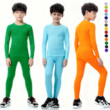 Kids Football Sets Children Boy Students Fitness Basketball Running Exercise Training Sports Soccer Top Tee + Legging Pants H08