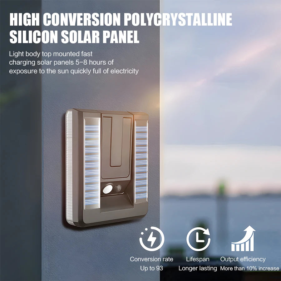 New Outdoor Solar Sensor Wall Light Folding  Light 3 Modes 120°  Adjustable Waterproof Courtyard Corridor Balcony Outdoor