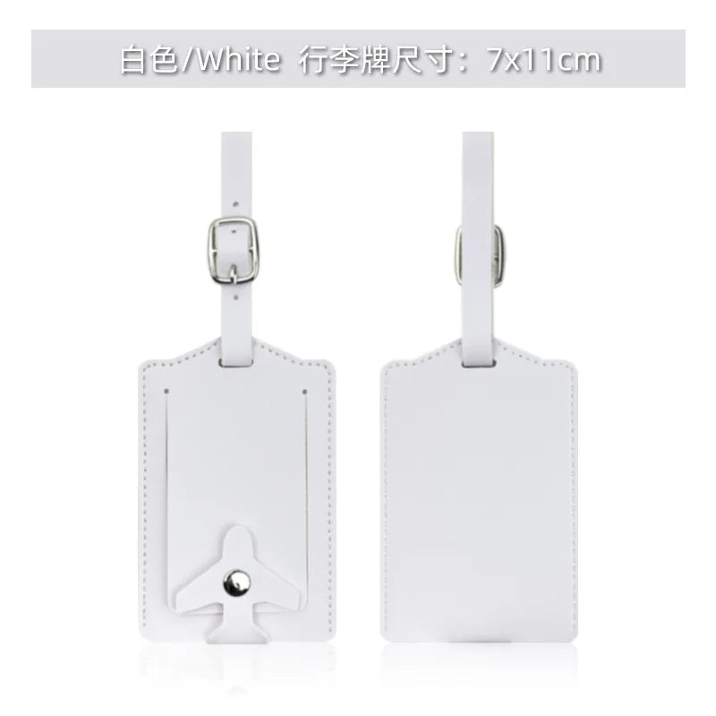 New Airplane Buckle Anti Lost Luggage Tags Thickened Flip Cover Luggage Tag Boarding Pass Suitcase Label Name ID Address Lable