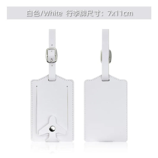 New Airplane Buckle Anti Lost Luggage Tags Thickened Flip Cover Luggage Tag Boarding Pass Suitcase Label Name ID Address Lable