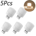 1/10Pcs Mini USB Night Light Warm White Eye Protection Book Reading Light USB Plug Computer Mobile Power Charging LED Night Lamp