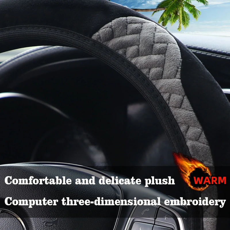 Hand Warm Plush Bear Cartoon Cat Car without Inner Ring Steering Wheel Cover Automotive Supplies 14.5-15INCH