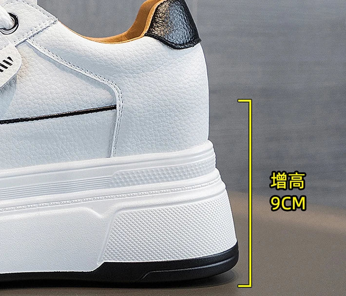 Fujin 9cm Cow Suede Genuine Leather Women Vulcanized Shoes Platform Wedge Skate Boarding High Brand Heels Casual Summer Shoes