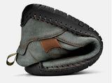 Handmade Leather Men's Casual Slip-On Loafers Breathable Leather Shoes Men's Flat Fashion Moccasins Tooling Shoes Plus Size