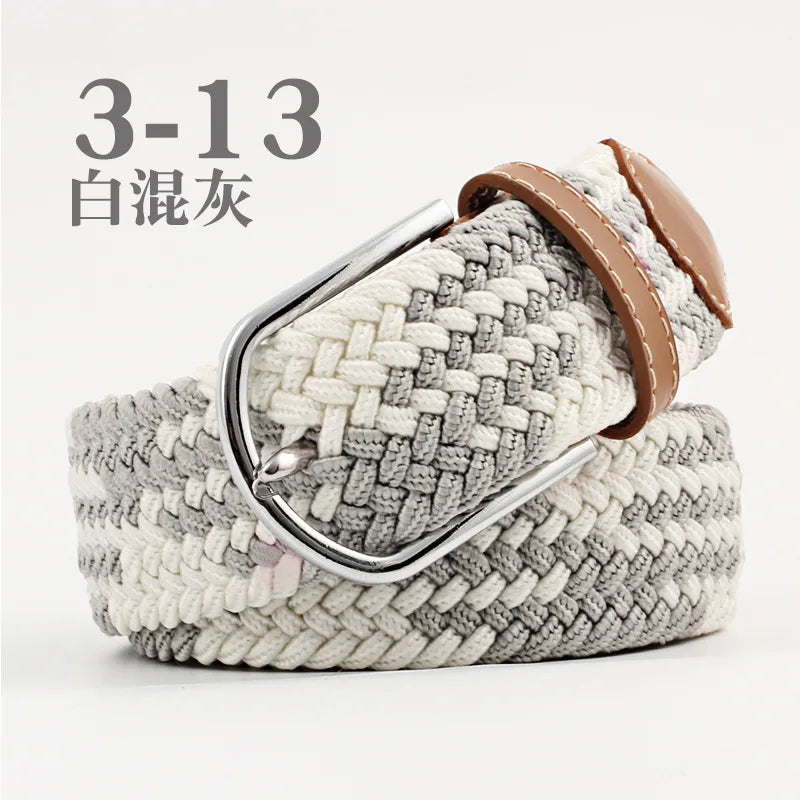 Stretch Woven Belt Unisex Canvas Belts Fashion Casual Student Belt Women Cinturon Male Waistband 105cm