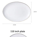 1pc Dish And Plates Bone china Dinner Set China Health Tableware White Ceramic Fruit tray  Soup plate Bowl Dish Gift Porcelain
