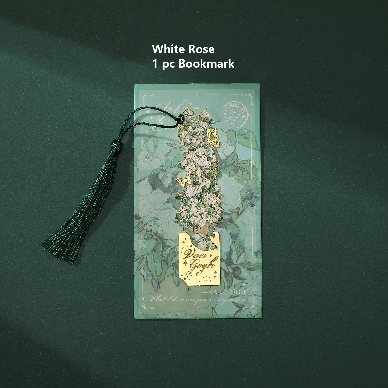 1 pc Vintage Painting Metal Bookmark Hollow Bookmark With Long Tassel For Book Club Readers Friends Teachers Students