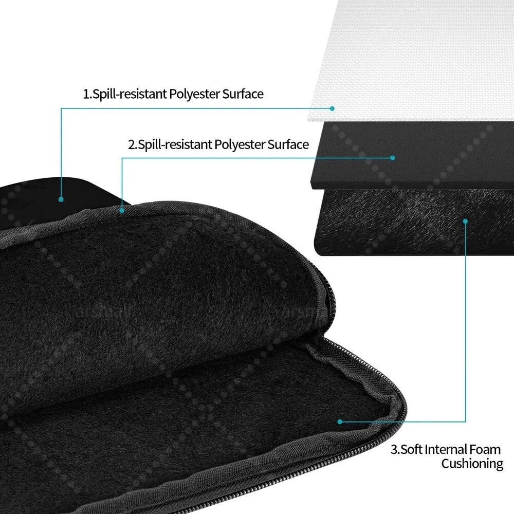 Black Cat Laptop Bag Tablet Notebook Case For Hp Dell Lenovo Computer For Macbook Air Pro Retina 10-17 Sleeve