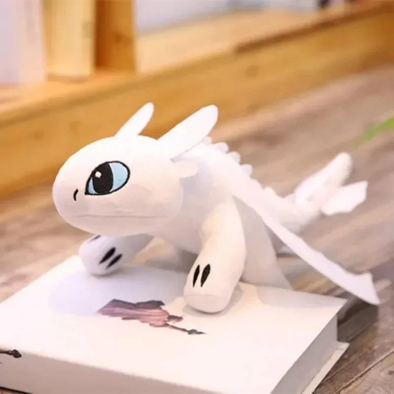 1PCS Plush How to Train Your Dragon Toys Kawaii White black dinosaurs Animal Stuffed Plush Toys In Stock Plush kid Birthday Gift