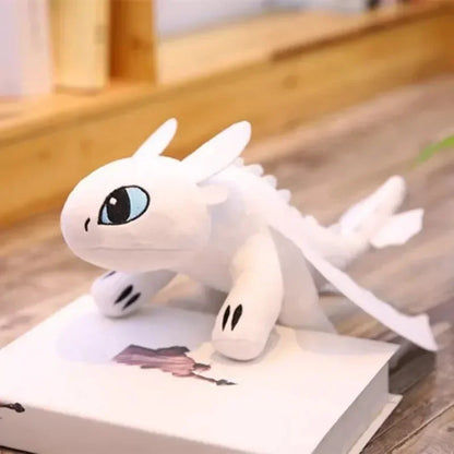 1PCS Plush How to Train Your Dragon Toys Kawaii White black dinosaurs Animal Stuffed Plush Toys In Stock Plush kid Birthday Gift