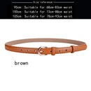 Women's belt genuine leather fashion casual simple everything matching decoration cowhide pants belt white jeans small belt