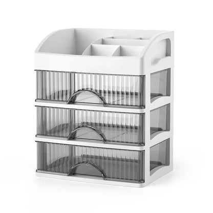 Drawer Style Storage Box Transparent Jewelry Skin Care Products Storage Box High-capacity Desktop Clutter Dustproof Organizer