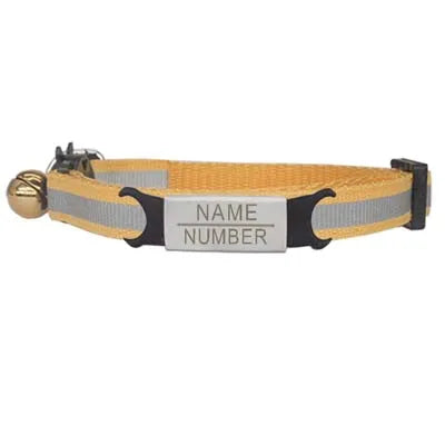 Reflective Cat Safety Buckle Collar Adjustable Custom Personalized ID Free Engraving Nylon Puppy Kittens Necklace