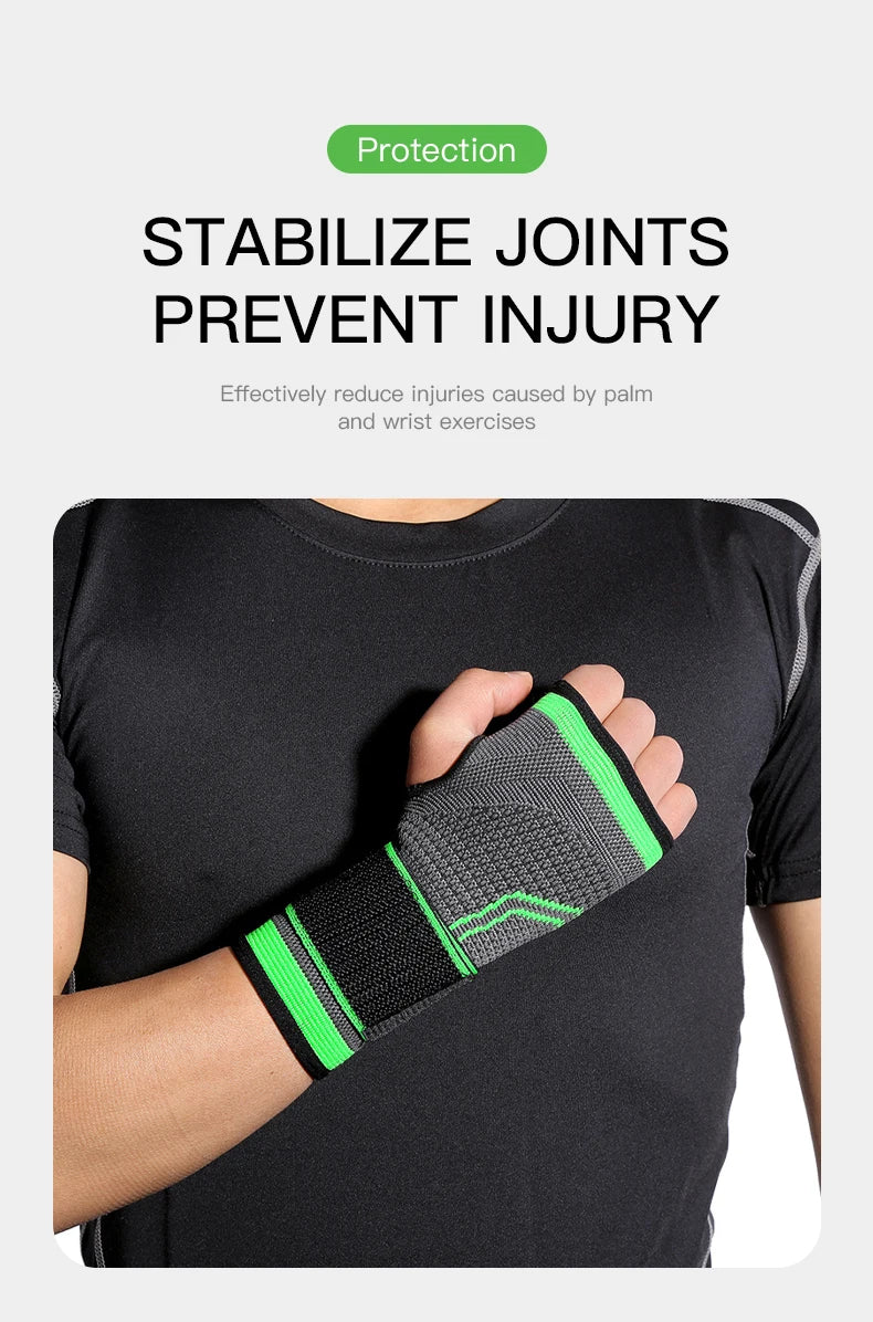 1Pcs Knitting Wrist Support Elastic Adjustable Bandage Hand Sport Wristband Gym Support Hand Guard Wrap Carpal Tunnel