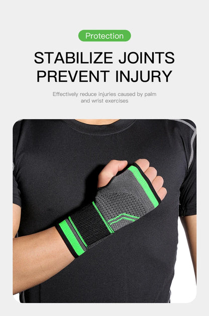 1Pcs Knitting Wrist Support Elastic Adjustable Bandage Hand Sport Wristband Gym Support Hand Guard Wrap Carpal Tunnel