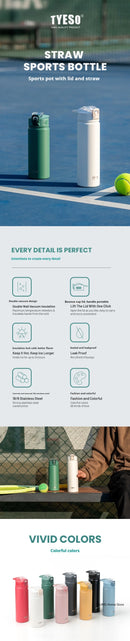 Tyeso 600/750ML Stainless Steel Thermo Bottle Car Thermal Cup Sports Water Bottles Keep Cold and Hot Vacuum Flasks Insulated Cup