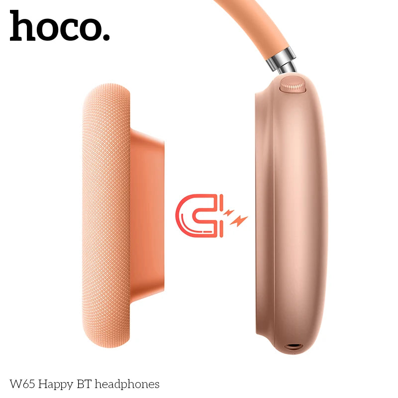 HOCO W65 New Bluetooth 5.4 Headphone Over Ear Big Earphones Hifi Audio Music Sport Gaming Headsets for Iphone Android With Mic