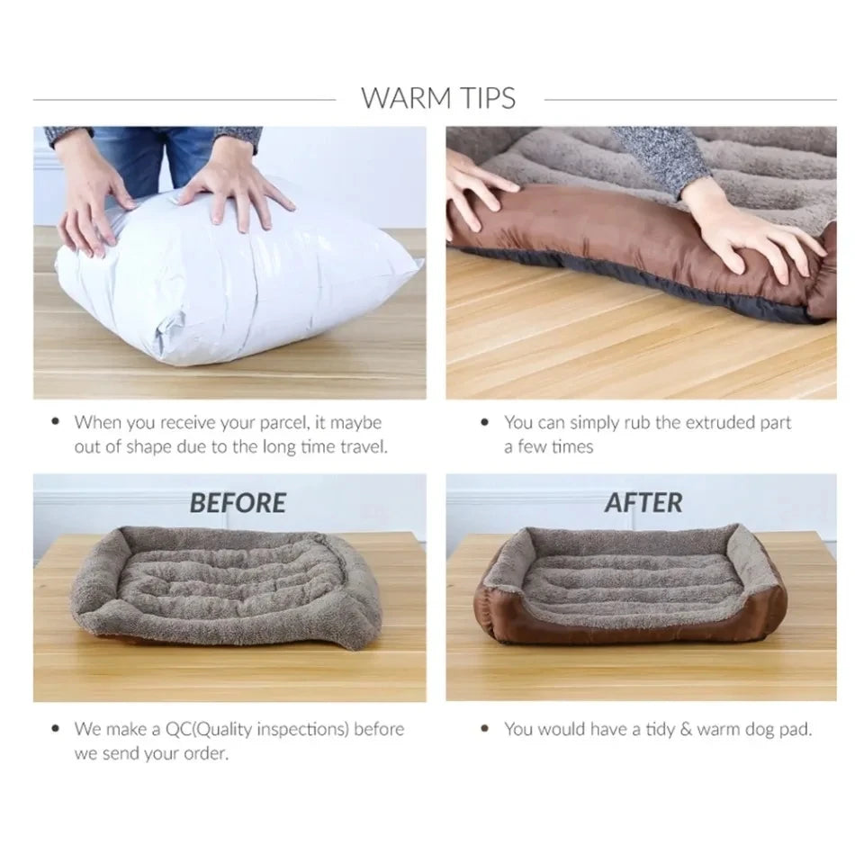 5 Sizes Large Dog Kennel Comfortable Cat Sofa Bed for Small Dog Nest Warm Pet Cat Sleeping Bed Winter Soft House Accessories