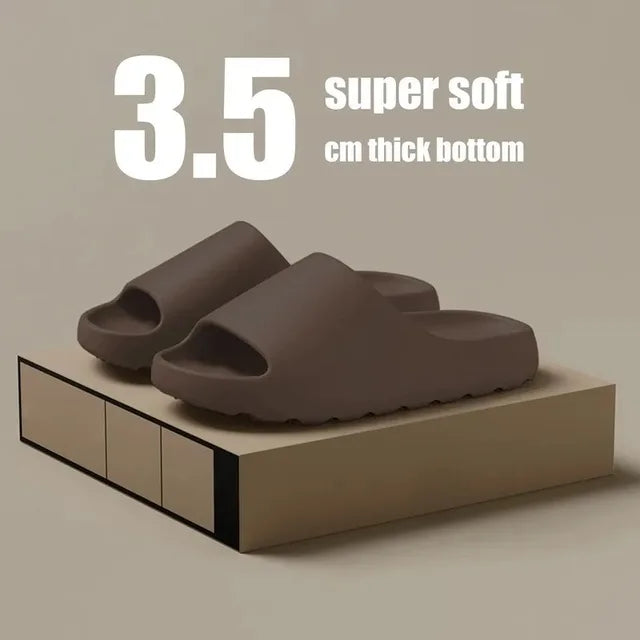 Sandalias de suela gruesa con diseño de nube de coco, chanclas de playa de fondo suave a la moda de verano para hombre y mujer, sandalias de EVA 
