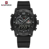 NAVIFORCE NF6104 Men's Lightweight Sports Wrist Watch Dual Display Time Night Light Watches Boy's Quartz Stopwatch