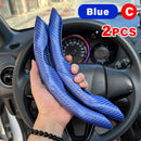 38cm Car Steering Wheel Covers Booster Micro Fiber Leather Auto Interior Decorative Accessories Universal Carbon Fiber Looking