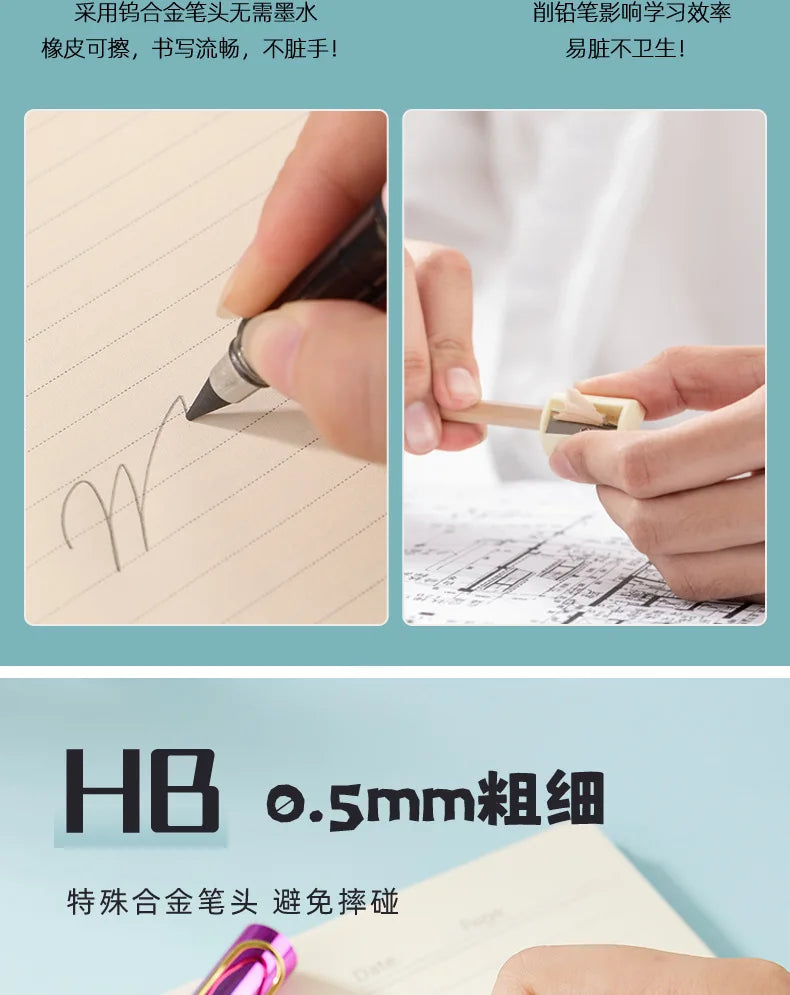 Unlimited Writing Pencil Infinity Pencils Eternity No Sharpening without Ink Kawaii Unlimited Pen Art Supplies School Stationery