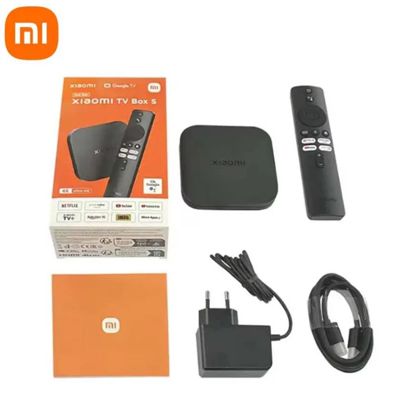 Versión global Xiaomi Mi TV Box 2.ª generación 4K Ultra HD Google TV Dolby Vision HDR10+ Asistente de Google Smart Mi Box S Media Player