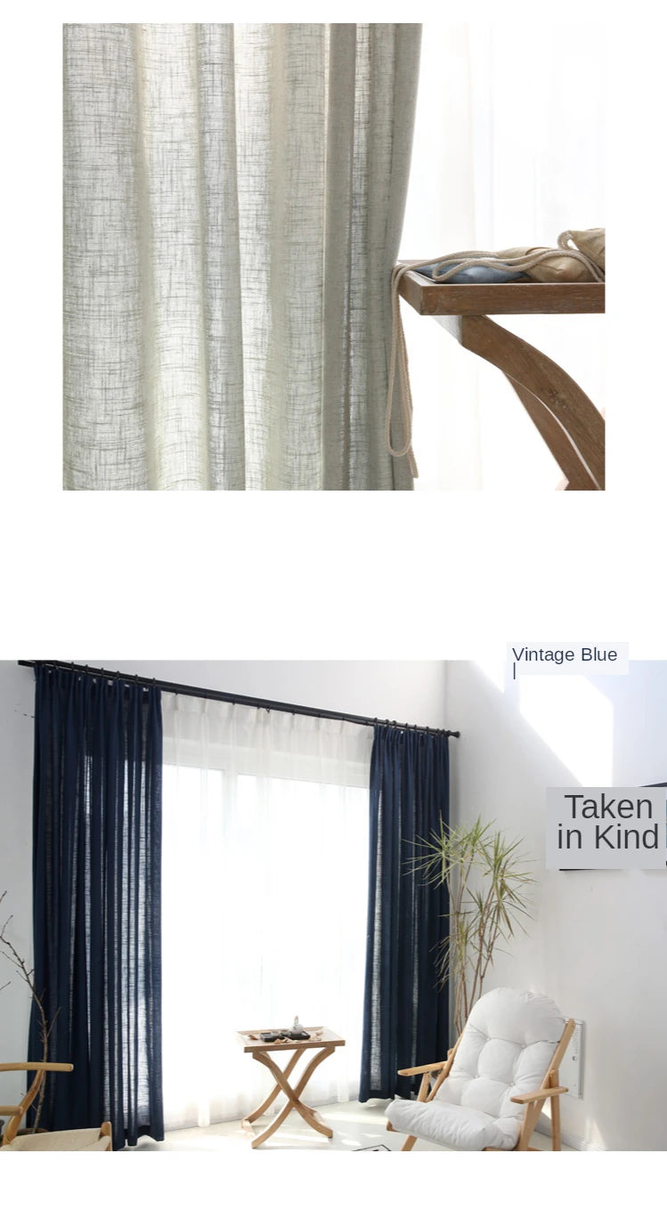 Japanese cotton linen sheer curtains for bedroom living room curtains for study curtain living room set plan curtain tulle