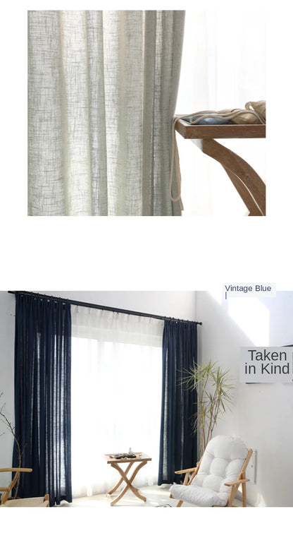 Japanese cotton linen sheer curtains for bedroom living room curtains for study curtain living room set plan curtain tulle