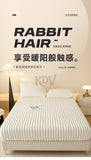 Solid Color Thick Faux Rabbit Fur Mattress Cover Autumn Winter Warm Velvet Mattress Protector Fluffy Soft Plush Fitted Bed Sheet