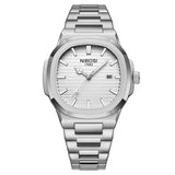 NIBOSI Brand Mens Watches Quartz Movement Watch Luxury Stainless Steel Calendar Waterproof Sport Simple Wristwatches for Man