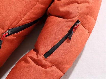 Chaqueta de plumón de 20 grados para hombre, parka de invierno para hombre, chaqueta de plumón de pato blanca con capucha para exteriores, abrigo de nieve acolchado grueso y cálido de gran tamaño M-4XL
