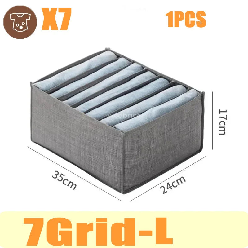 organizer for drawers Clothes Organizer Pants Jeans Storage Box Cabinet Drawer Organizer Underwear Socks T-Shirt Wardrobe Storag