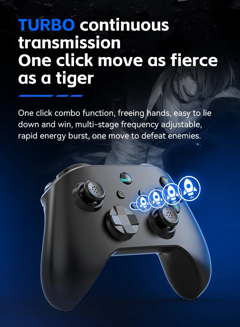G6 wireless mobile game controller with Hall trigger and Hall joystick supporting Switch/PC/Android/iOS