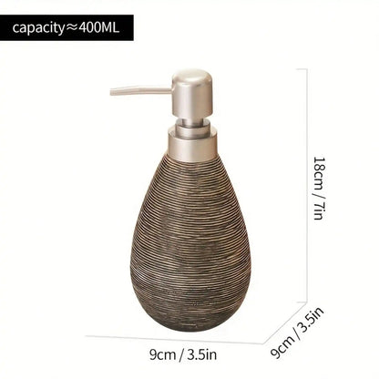 Creative Retro Style Ceramic Push-Type Soap Dispenser With Pump,  Hand Soap Bottle, Suitable For Bathrooms Kitchens And Toilets