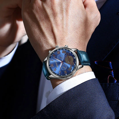 New 2023wokai business watch Quartz sports leisure belt men's watch Wheel pattern personality women clock