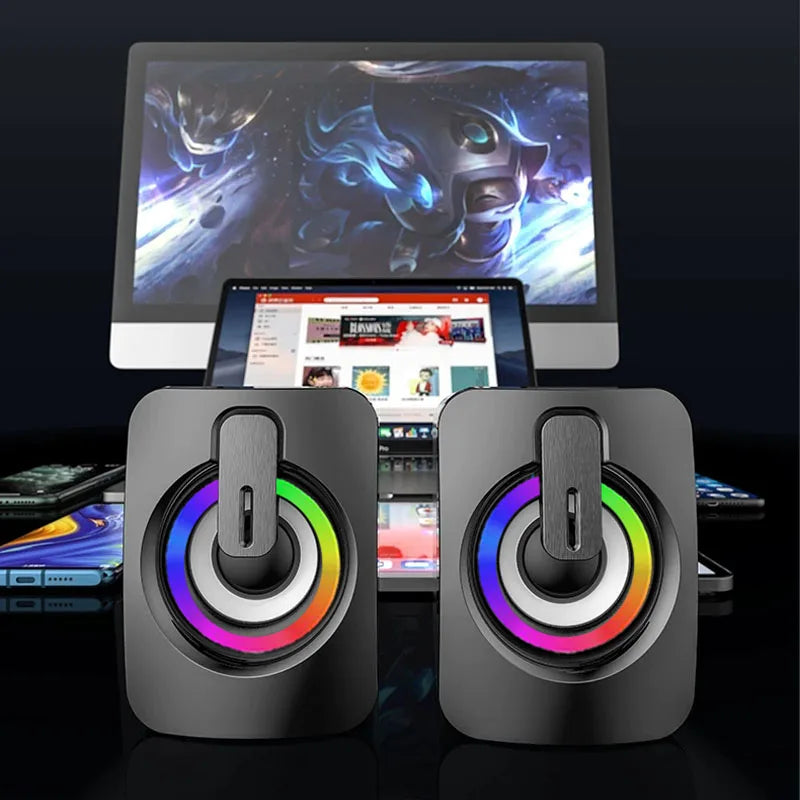 Computer Speaker For PC Laptop Desktop Caixa De Som Bluetooth Portable Sound Box Music Wireless Wire USB Mini Column Acoustics