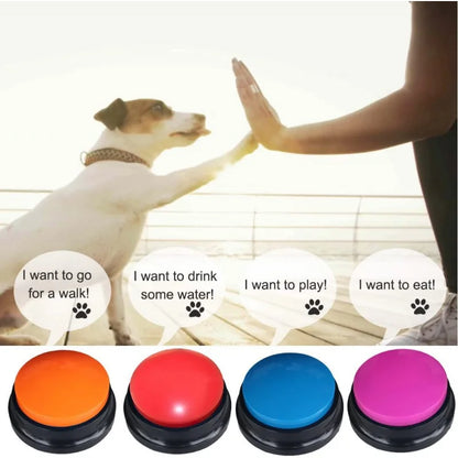 Botão De Gravação De Voz Para Comunicação Pet, Botões Do Cão, Buzzer De Treinamento, 30 Segunda Gravação, Cor, Cão