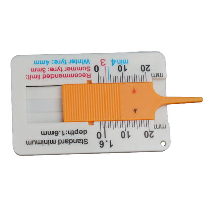 Leve pneu passo profundidade calibre, pneus acessórios, pinça verificando ferramenta, alta qualidade plástico profundidade, 0-20mm