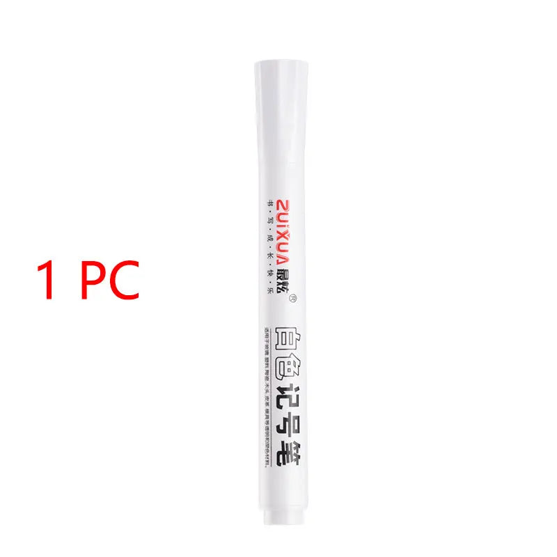 1/3/5 Pcs White Marker Pens 2.0mm Oily Waterproof White Gel Pen DIY Graffiti Sketching Markers Stationery Writing School Supplies