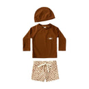 2025 Summer Baby Boys Swimsuit Long Sleeves One Piece Swimwear for Kids Toddler Cartoon UPF50+ Rash Guards Infant Bathing Sui