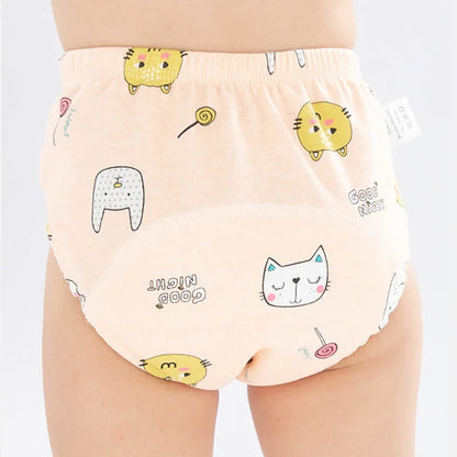 6 Layer Waterproof Reusable Cotton Baby Training Pants Infant Shorts Underwear Cloth Baby Diaper Nappies Panties Nappy Changing