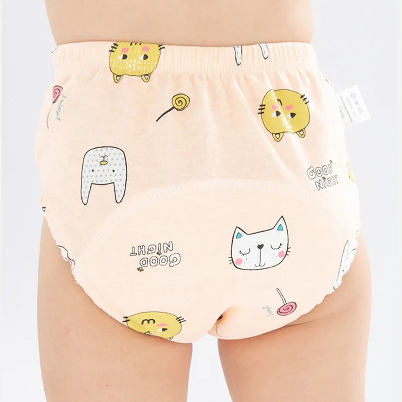 Pantalones de entrenamiento de algodón reutilizables e impermeables de 6 capas para bebés, pantalones cortos para bebés, ropa interior, pañales de tela para bebés, bragas, cambiador de pañales